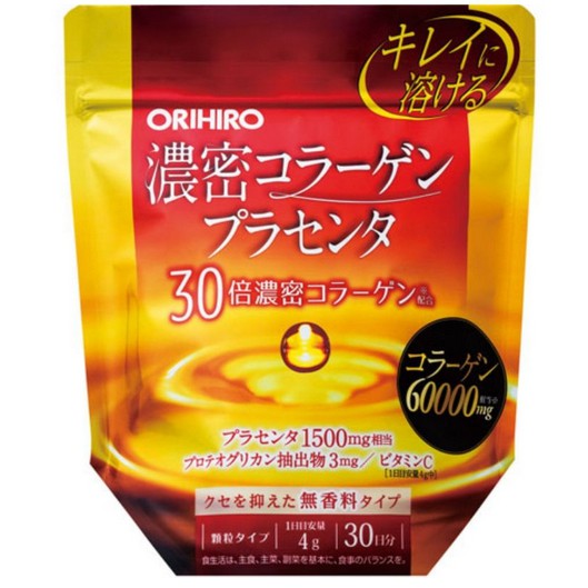 日本 ORIHIRO 30倍濃縮膠原蛋白 胎盤素 膠原蛋白粉120g