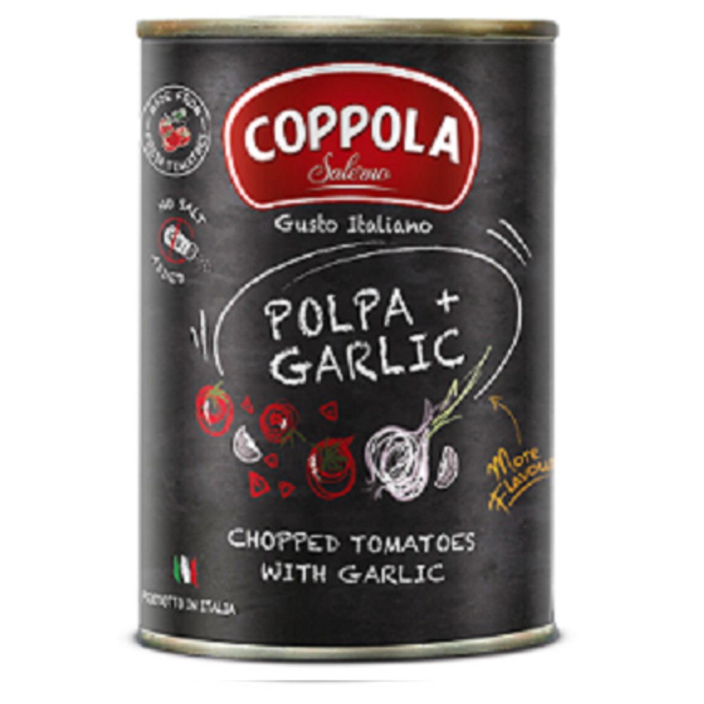COPPOLA 大蒜切丁番茄基底醬(無鹽)COPPOLA POLPA + GARLIC 400g