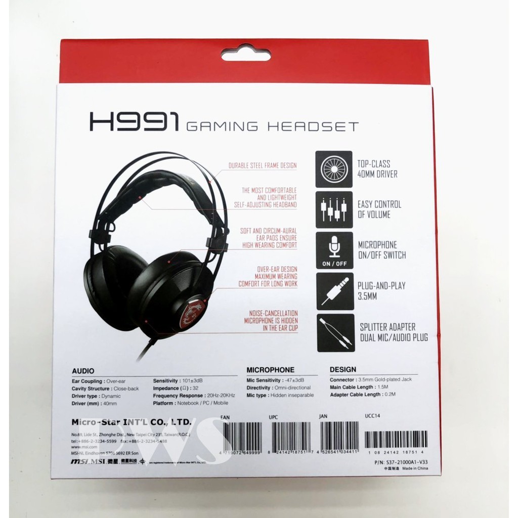 h991 gaming headset