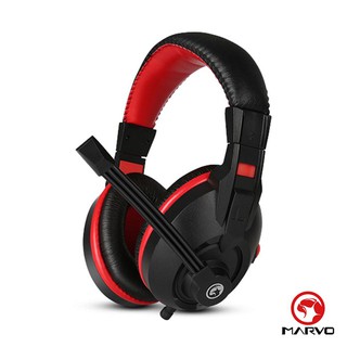 【免運】Marvo H8321 電競耳罩式耳機-黑紅 樂維