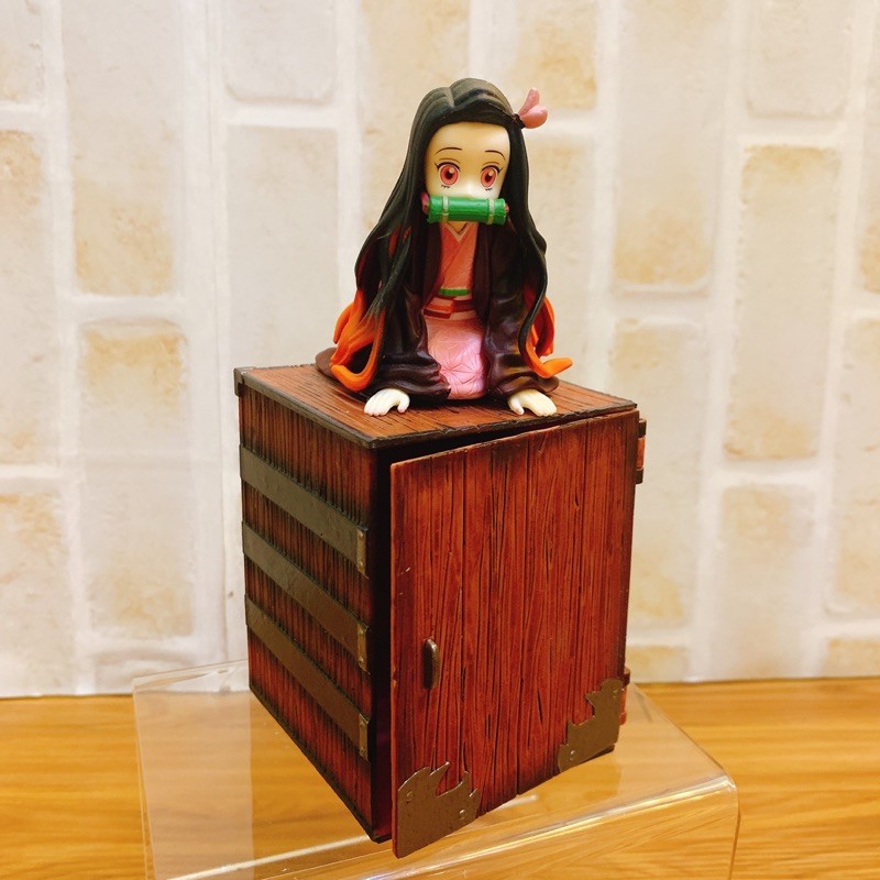 現貨 彌豆子模型公仔鬼滅之刃彌豆子與木箱公仔妹妹 蝦皮購物