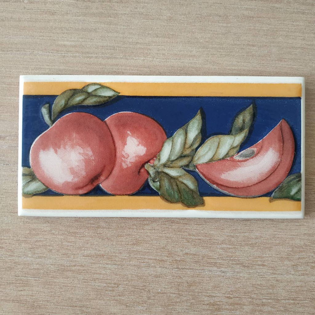 1532 蘋果花磚7 5x15公分diy裝飾磚立體花磚西班牙花磚出清價水果花磚 蝦皮購物