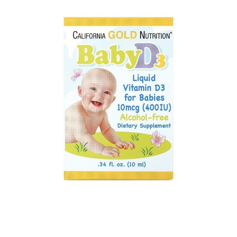 全新 現貨 California Gold Nutrition D3 baby 嬰幼兒 維生素 D3 滴劑 10ml