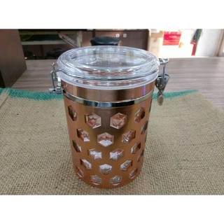 【蝦皮代開發票】密封罐 直徑12,高18(含蓋) AS耐熱樹膠材質 適合1磅咖啡豆~快扣設計，操作簡單