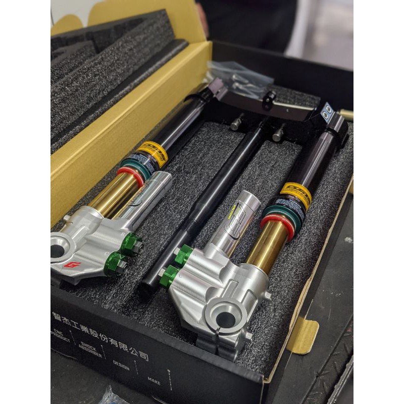 【青工廠】GJMS 前避震器 FS-X 頂級H L 可調倒叉避震 前叉 水冷BWS 勁戰 SMAX FORCE 倒叉 | 蝦皮購物
