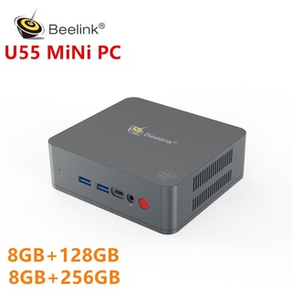 加碼禮Rii飛鼠鍵盤+零刻【BEELINK U55】i3-5005U 8+128G微型PC 客廳台式整機便攜高清