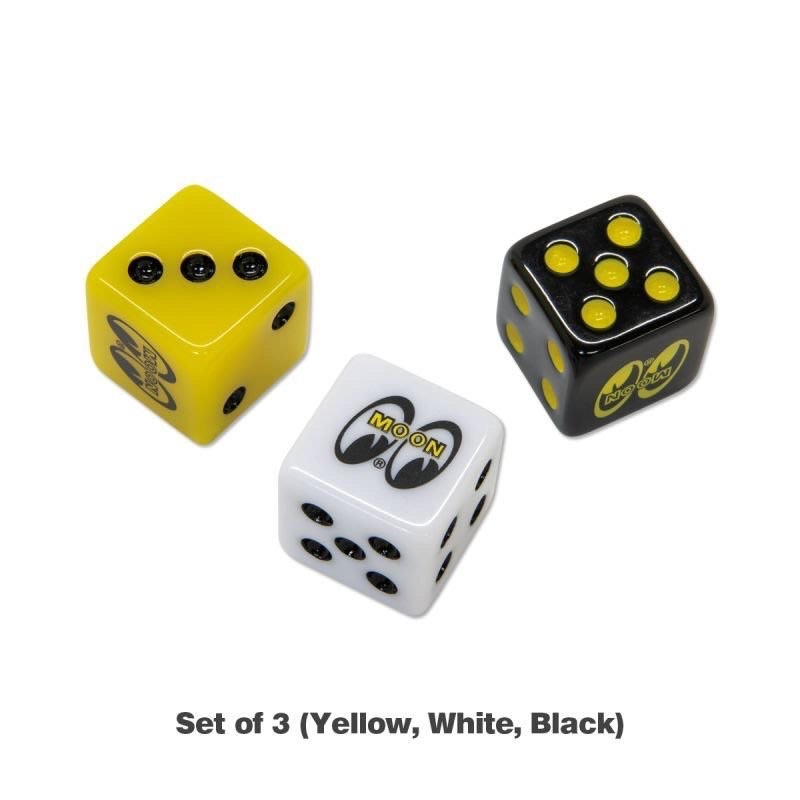 【MOONEYES】 MOONEYES 骰子 黃色/黑色/白色 三色一組販售