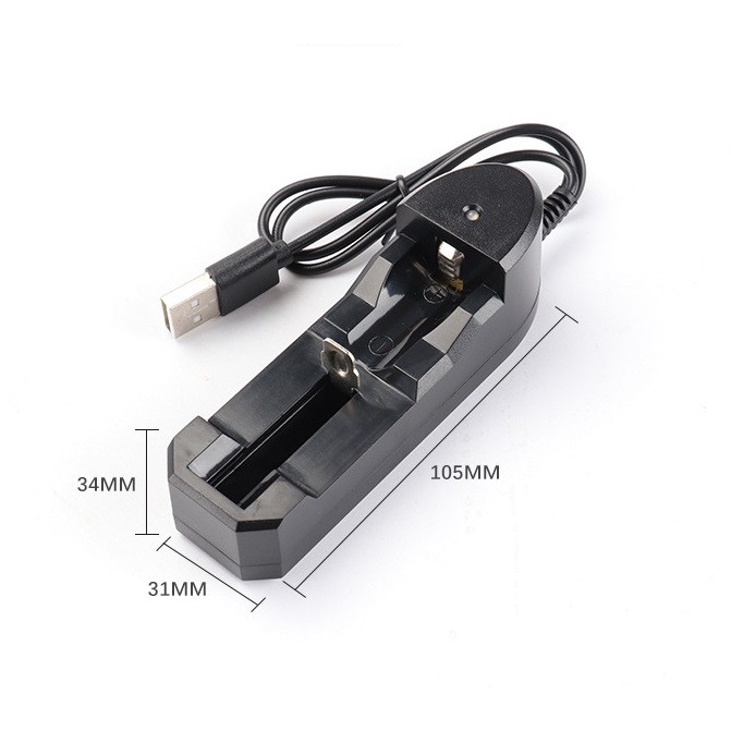 USB接頭 單槽 18650充電器 鋰電池充電器