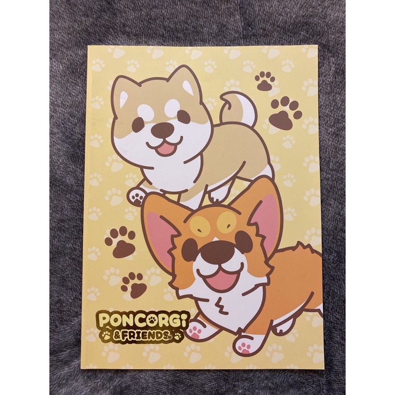 正版 柯基犬 椪椪與好朋友 杯緣子 扭蛋 轉蛋 柴犬 PONCORGI&amp;FRIENDS 全新16k筆記本正版授權產地台灣