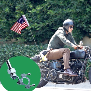 1.2米/1.6米摩托車山地電動單車改裝外賣車載車尾車把不銹鋼伸縮天線裝飾旗桿自行車摩旅騎行哈雷機車車隊環島騎行夾管固定