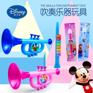 迪士尼兒童小喇叭寶寶吹奏樂器豎笛子薩克斯口風琴口哨音樂玩具
