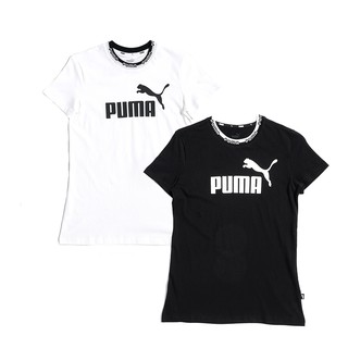 PUMA 基本系列 Amplified 女款 LOGO串標 休閒 短袖上衣 T恤 歐規 58590201 黑 202 白