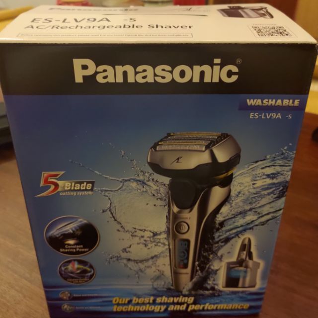 Panasonic國際牌頂級3D五刀頭音波水洗電鬍刀ES-LV9A-S台灣公司貨| 蝦皮購物
