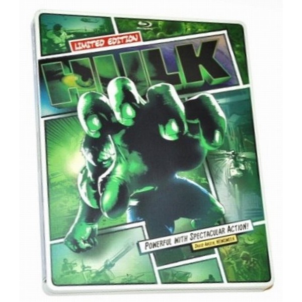 【BD藍光】綠巨人浩克：BD+DVD雙碟限量漫畫風格鐵盒版Hulk(台灣繁中字幕)-臥虎藏龍李安
