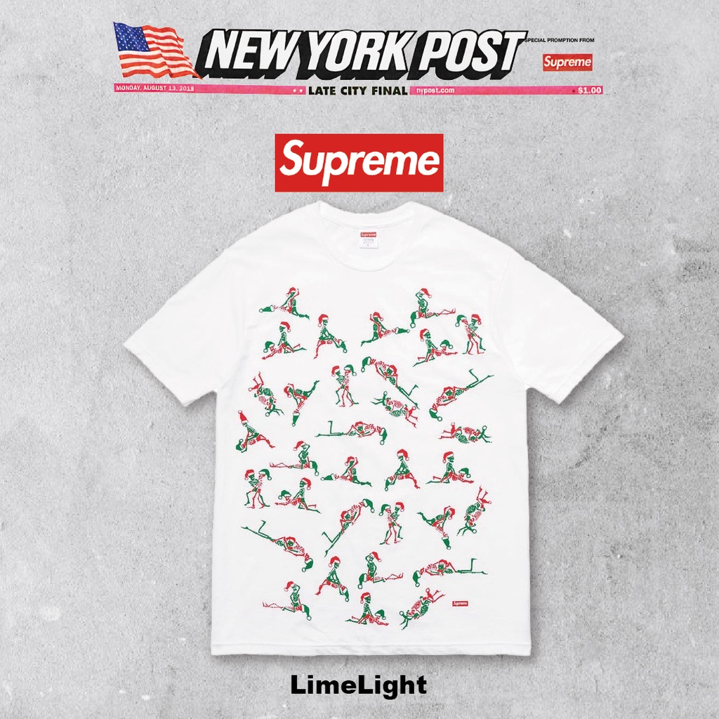 ☆LimeLight☆ Supreme Christmas Tee 滿版 聖誕節 限定 短袖 短T 蝦皮購物