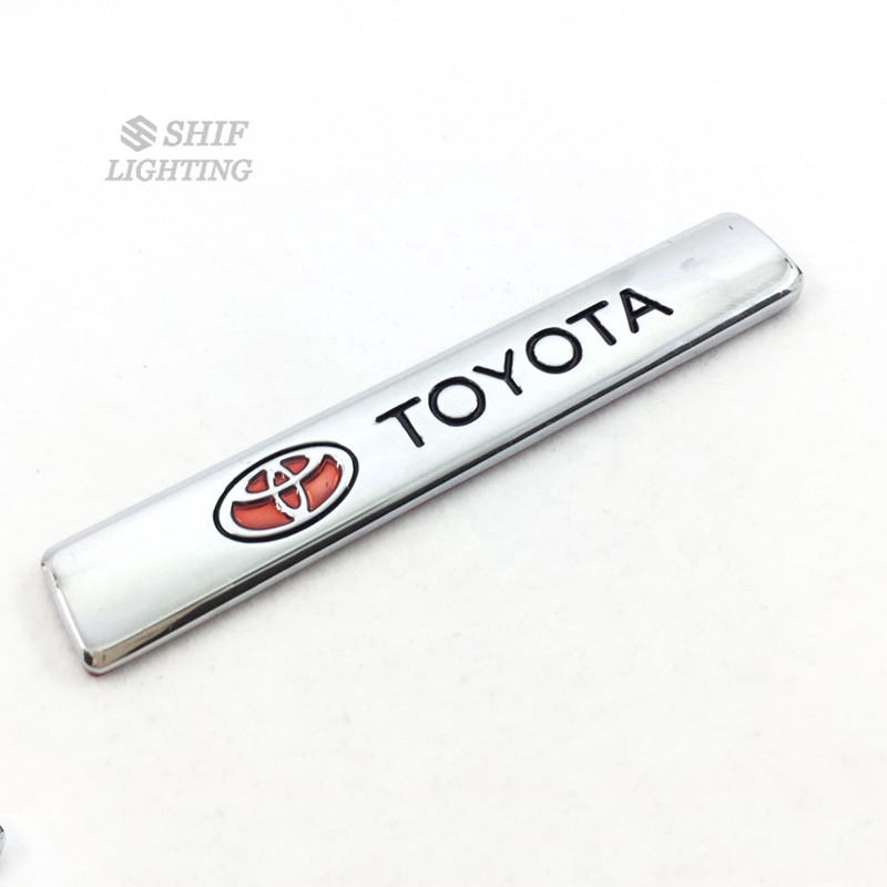豐田 1 x 金屬 TOYOTA 標誌汽車汽車側擋泥板後行李箱標誌徽章貼紙貼花