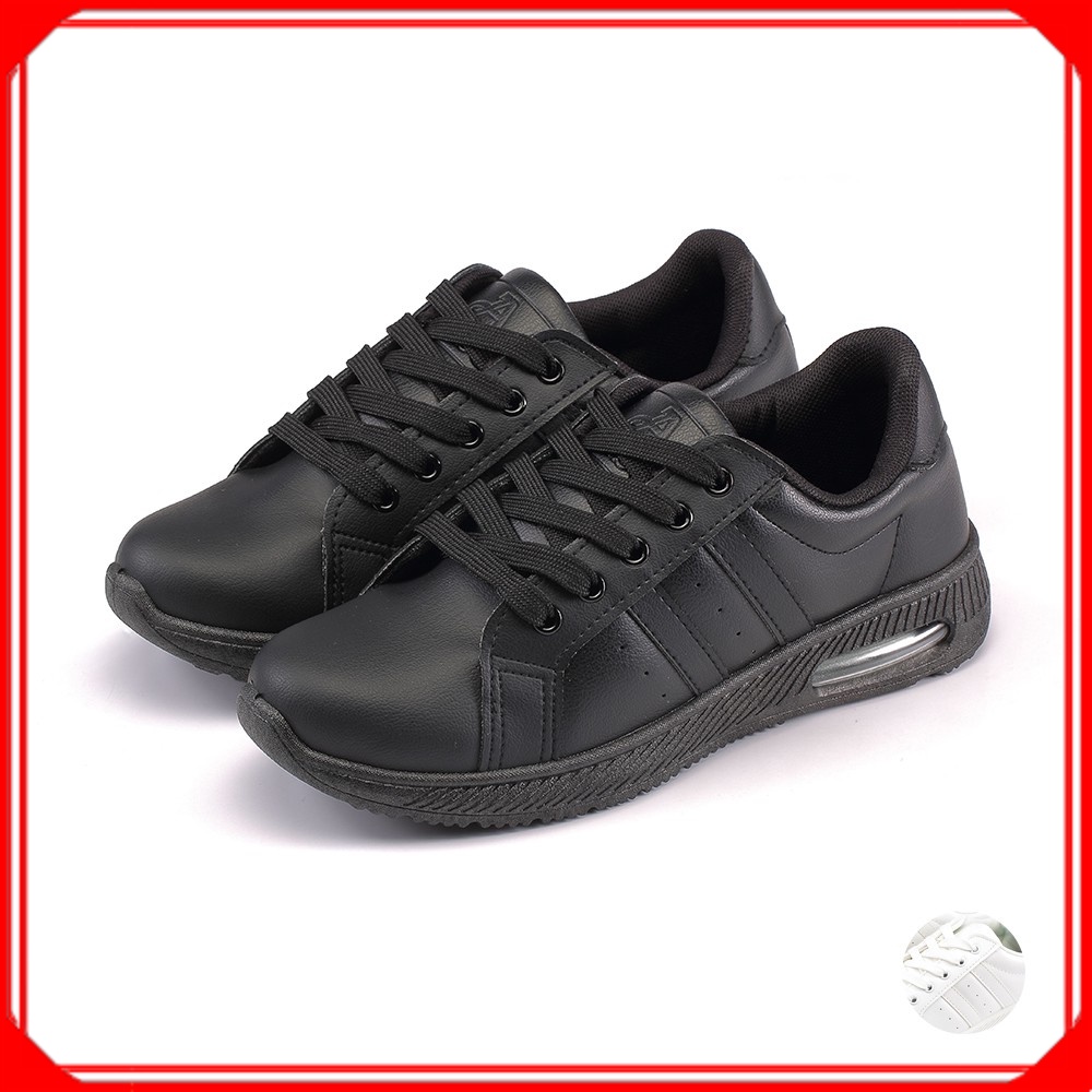 超低價小舖》ARRIBA 女鞋-皮質休閒鞋-全黑/全白(AB9003)  艾樂跑