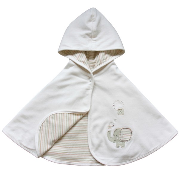 英國「Natures Purest」天然純綿- 斗篷外套 送禮自用 新生兒 嬰兒 寶寶 有機棉