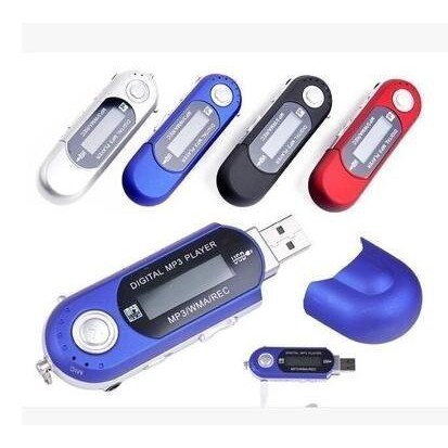 全新 七彩顯示屏裝電池MP3 USB直插4GB 8GB MP3 播放器 mp3 隨身碟 送耳機