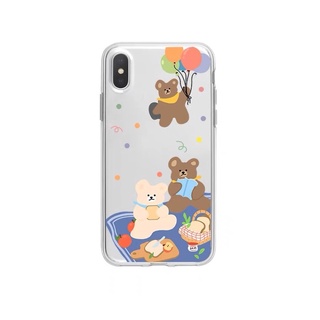 i phone 11 手機殼 透明 熊熊 熊 甜點 歡樂派對 可愛手機殼