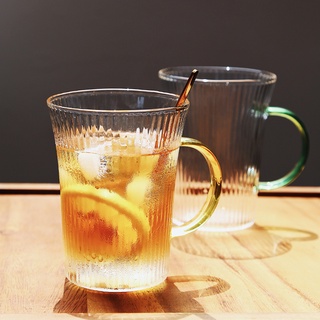 DOUBBLE 生活家居日式耐熱微波爐高顏值玻璃杯透明水杯帶手柄家用咖啡杯飲料果汁杯#超取請聊聊我#預購