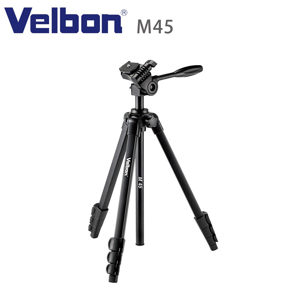 Velbon M45 鋁合金握把式三腳架-公司貨 倒反攝影反向裝置 載重1.5~2KG《2魔攝影》