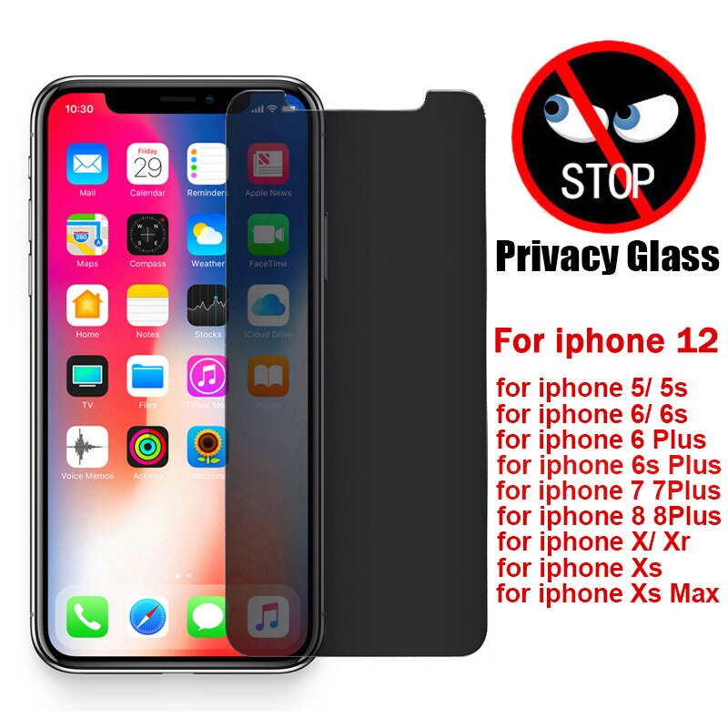 適用於 Iphone 12 Pro Max 隱私屏幕保護膜的反間諜鋼化玻璃, 適用於 Iphone X Xr Xs Ma