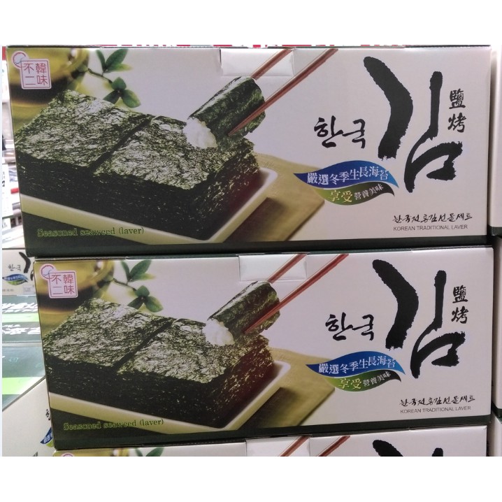 韓味不二 韓國鹽烤海苔禮盒36入/箱