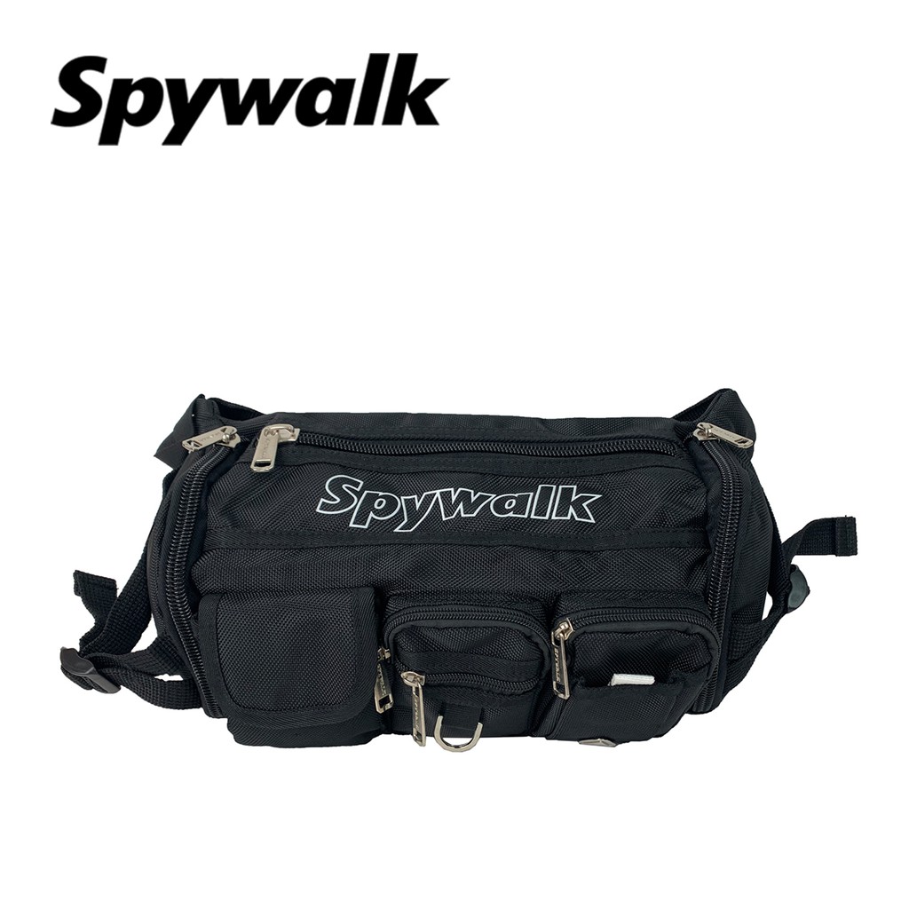 SPYWALK 多夾層三插袋可斜背兩用休閒袋腰包 NO:S8075