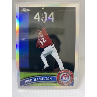【ES-361】 MLB 德州遊騎兵 JOSH HAMILTON TOPPS CHROME 銀折 特卡