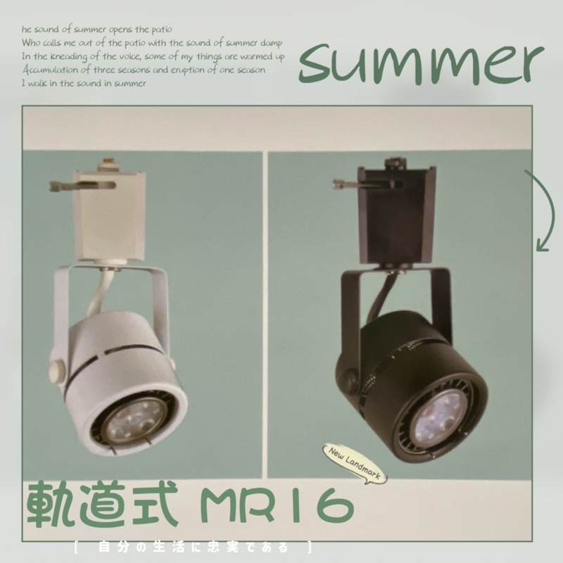 LED MR16 軌道式燈具 軌道蛇管 投射燈 （吸頂/軌道空台）