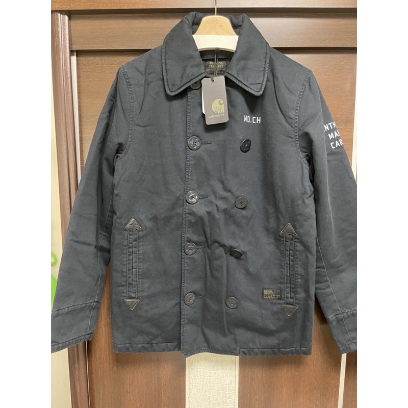 MADNESS Carhartt WIP海軍排扣大衣/2016/黃金S號