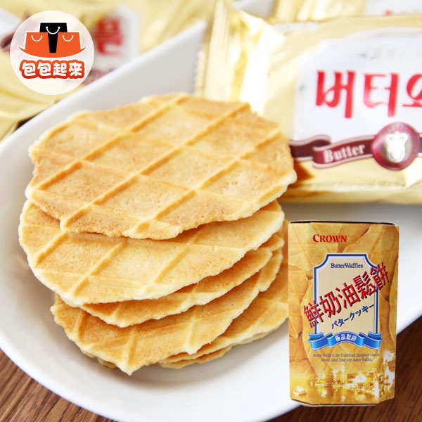 韓國 CROWN 鮮奶油鬆餅 142g 鬆餅餅乾 煎餅