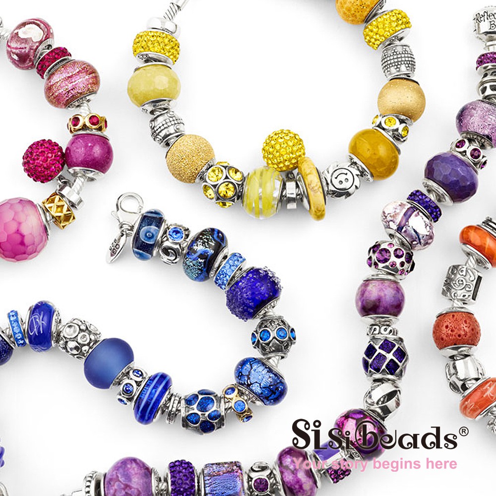 Sisibeads荷蘭純銀品牌 適PANDORA潘朵拉 詩華洛世奇元素 生日石水晶滿鑽圓球珠飾 水鑽鋯石 soufeel