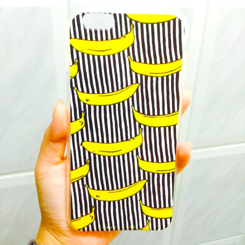 【出清現貨特價】iPhone6 Plus手機殼（軟）- 黑白條紋與香蕉
