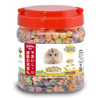 *COCO*鮮品屋鼠糧1000g(添加五彩球零食)桶裝1公斤J4410倉鼠/黃金鼠飼料，天然穀物&瓜子等等