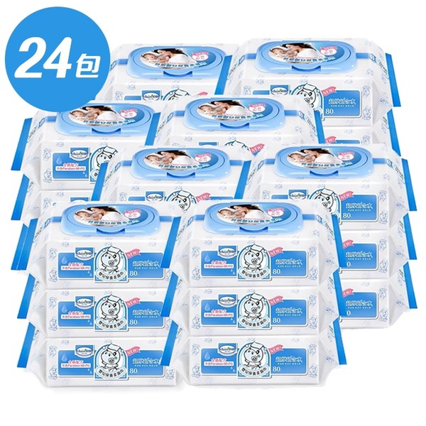 免運【公司貨最低價】貝恩濕紙巾 80抽/箱購(24包入)
