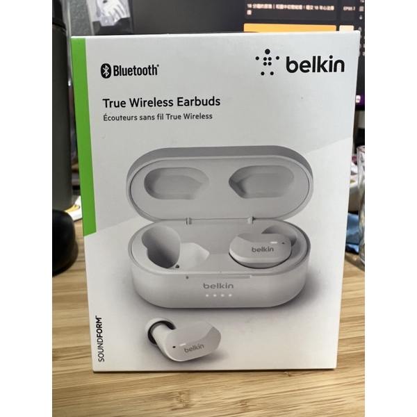 免運【全新現貨】白色Belkin-TWS SOUNDFORM 真無線 藍芽耳機 入耳式 耳機 無線耳機  運動耳機