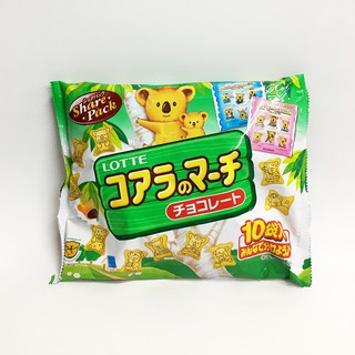 Lotte樂天 巧克力迷你夾心酥 133g / 小熊餅乾袋 120g