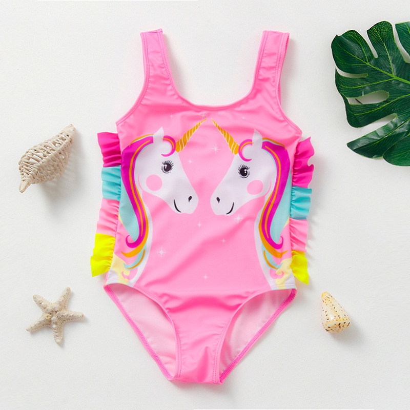 3 至 10 歲小童女童泳衣 ONE-PIECE 沙灘裝 2022 年新款時尚小美人魚印花泳裝兒童女孩