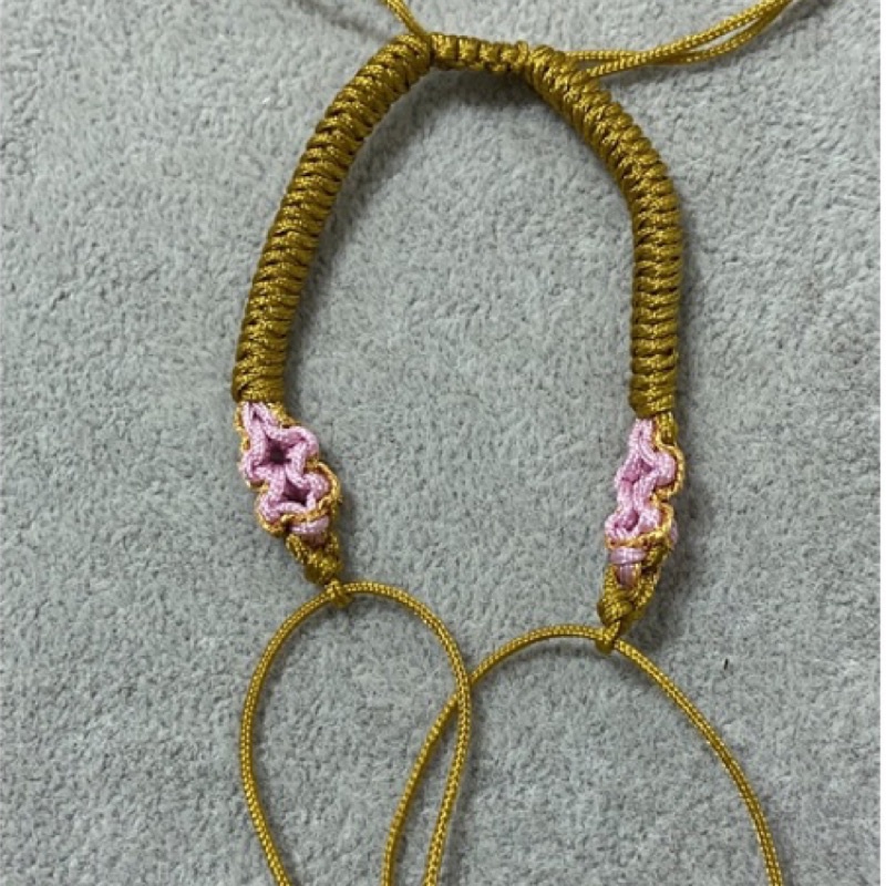 DIY半成品手鏈，可穿黃金，平安扣，通孔珠子，貔貅等各種飾品配件，穿珠配飾手繩，編織手鏈，金剛結桃花半成品手鏈繩
