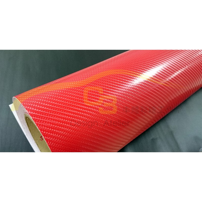 【C3車體彩繪工作室】最新4D款 紅 高仿真 光亮面 碳纖維 透氣孔 亮 碳纖膜 卡夢 立體 車身膜 Carbon 貼紙