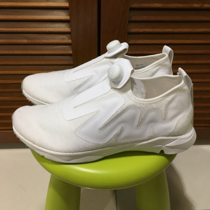 Reebok Pump Supreme Dist Unisex 編織 輕量 充氣 全白 休閒鞋 CN1195