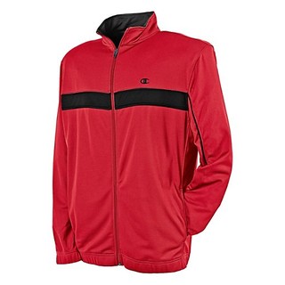 Champion USA【紅色．S4561運動外套Training Jacket】Double Dry吸排技術