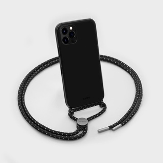 【Dr.A】LAUT iPhone 12 CRYSTAL-X系列 繩索背帶手機殼-透黑+C4:C87