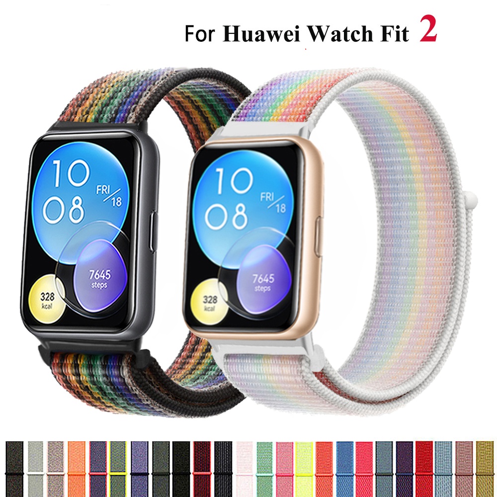 華為 Watch Fit 2 / 華為手錶 Fit 2 尼龍迴環錶帶 運動透氣 錶帶 尼龍錶帶 替換腕帶 手錶帶