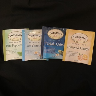 Twinings 單包草本茶包-甘菊茶、薄荷茶、檸檬薑茶