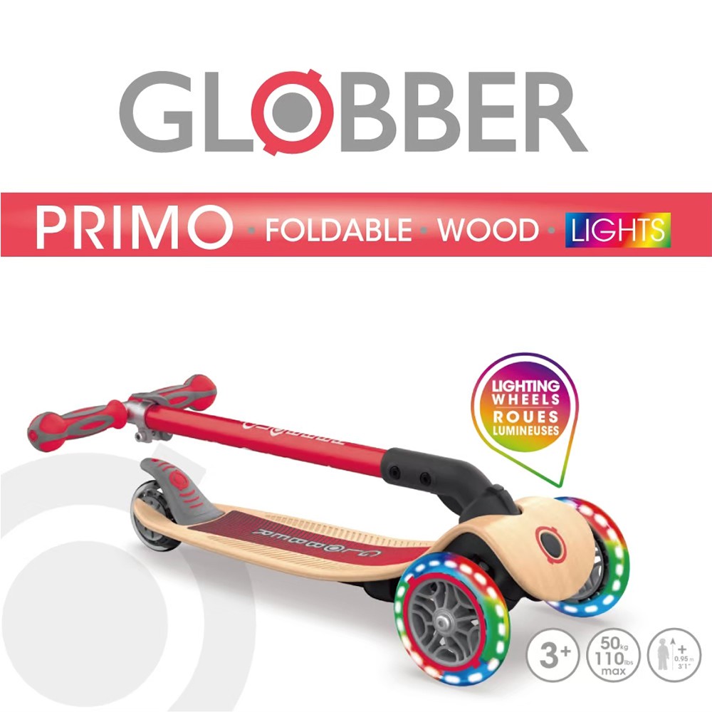 附發票！現貨免運⭐法國GLOBBER - 哥輪步兒童2合1三輪摺疊滑板車木製版-共2色