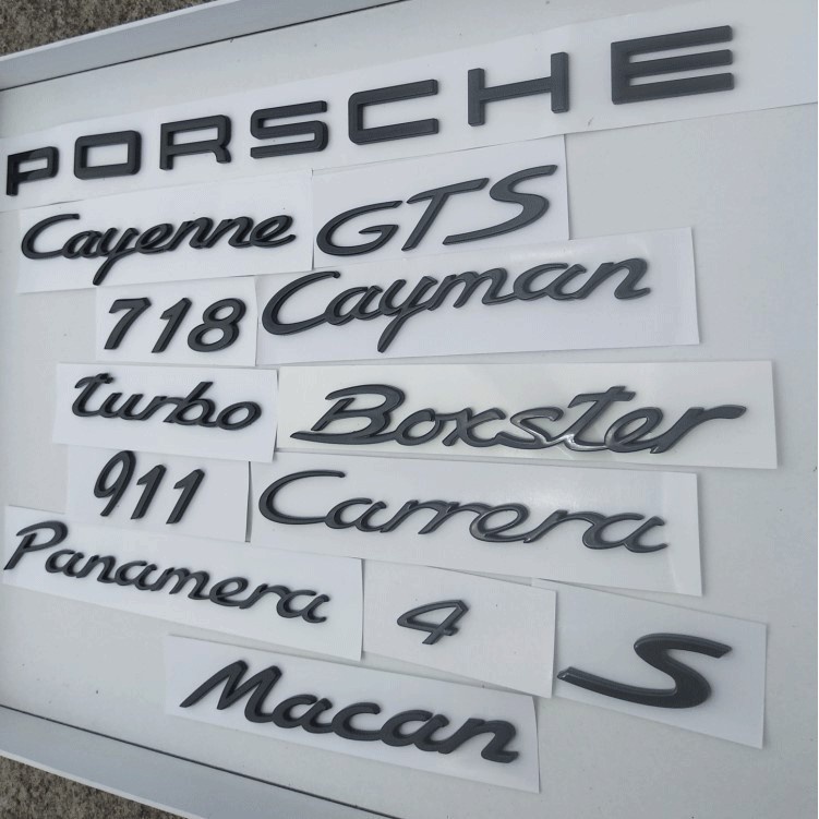 【24小時出貨】Porsche 新款保時捷911 918 BOXSTER 卡宴車標cayenne改裝S字標瑪卡尾標718