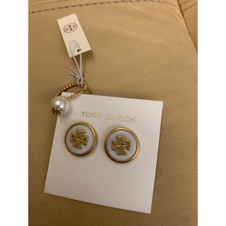 Tory Burch 貝殼耳環珍珠戒指